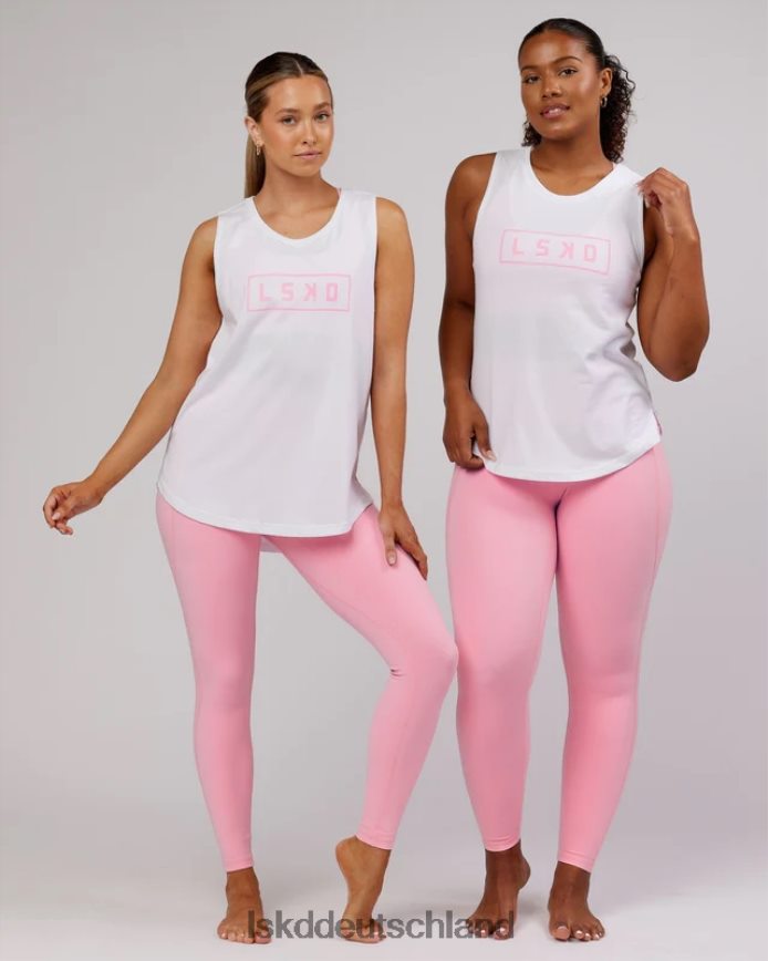 Frauen LSKD Luna Tank – weiß-rosa Zuckerguss Bekleidung VD2NLV193