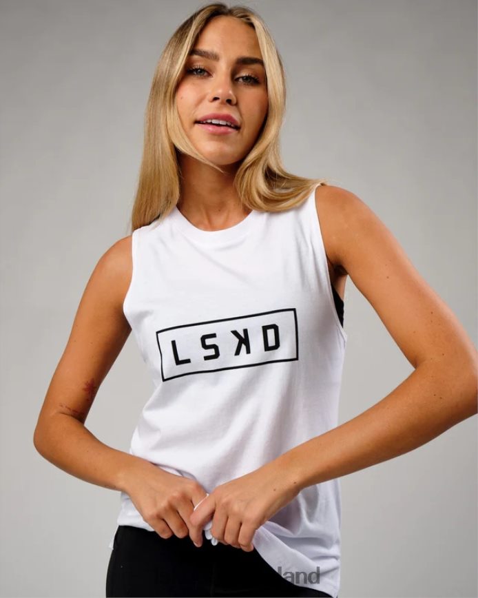 Frauen LSKD Luna Tank - weiß-schwarz Bekleidung VD2NLV133