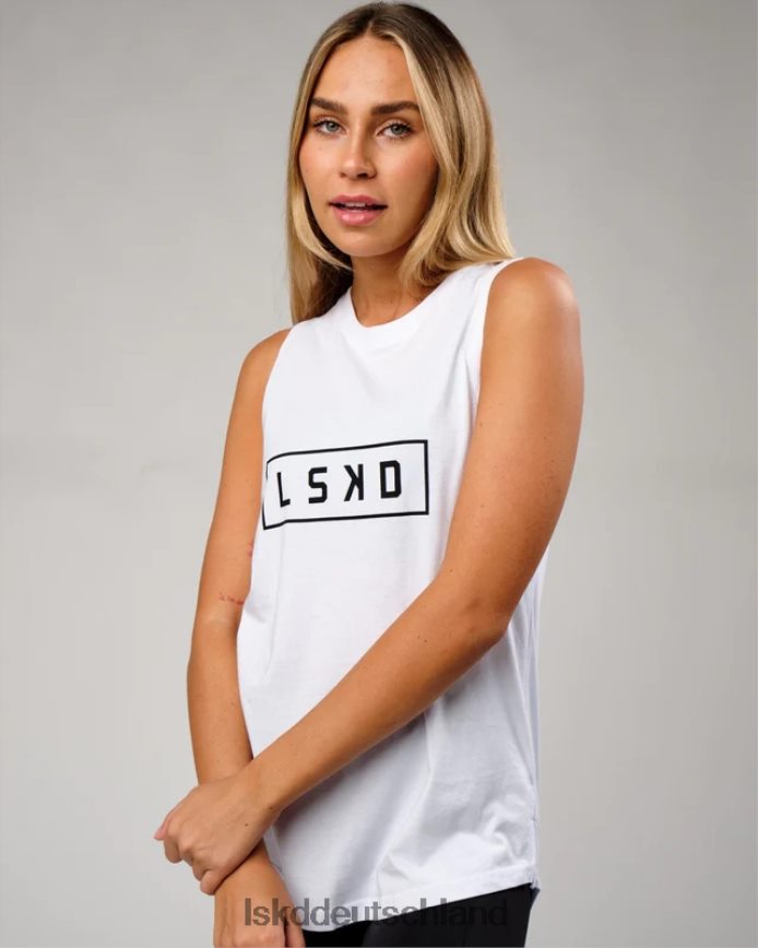 Frauen LSKD Luna Tank - weiß-schwarz Bekleidung VD2NLV133