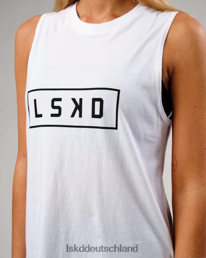 Frauen LSKD Luna Tank - weiß-schwarz Bekleidung VD2NLV133