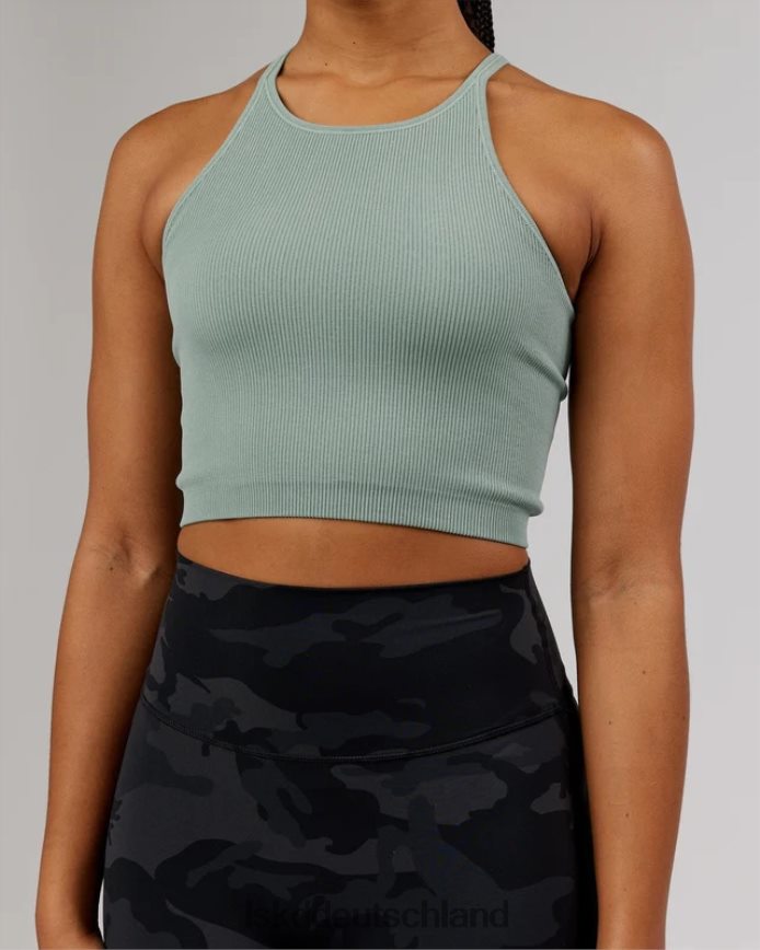 Frauen LSKD Minimales, nahtloses, geripptes Tanktop – Frost Bekleidung VD2NLV199