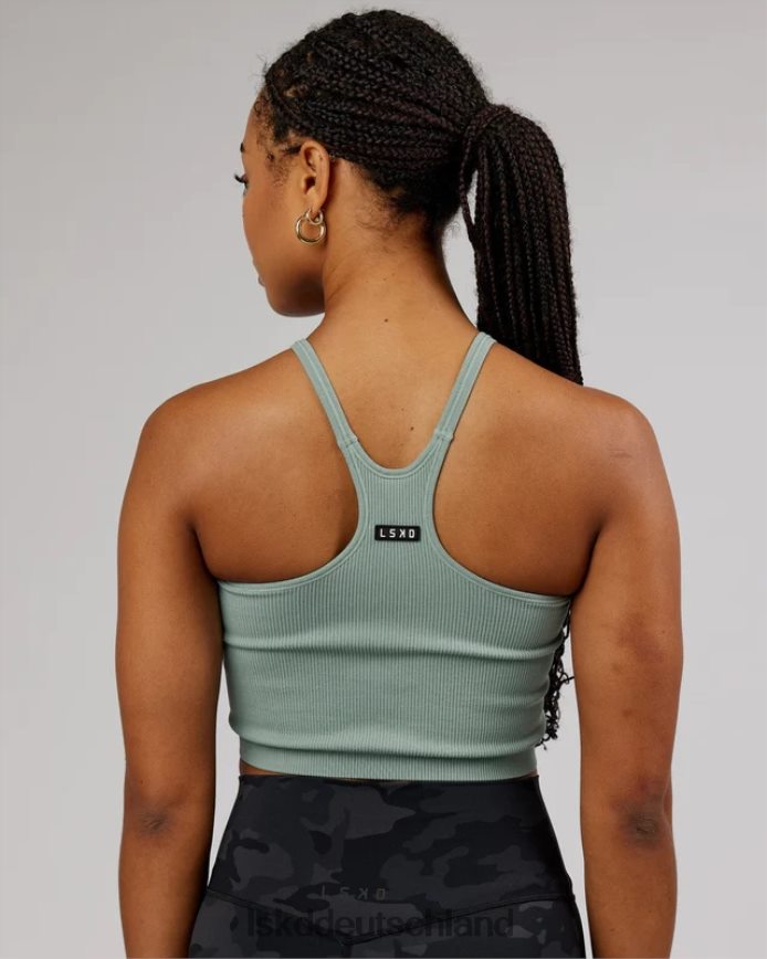 Frauen LSKD Minimales, nahtloses, geripptes Tanktop – Frost Bekleidung VD2NLV199