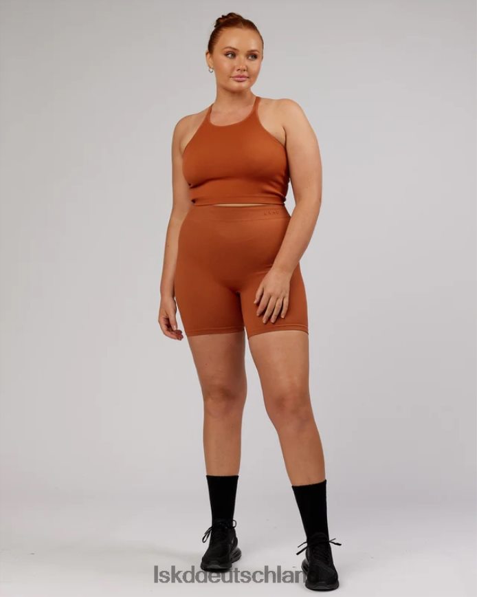 Frauen LSKD Minimales, nahtloses, geripptes Tanktop – kastanienbraun Bekleidung VD2NLV202
