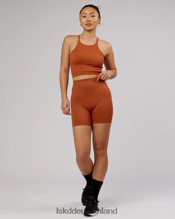 Frauen LSKD Minimales, nahtloses, geripptes Tanktop – kastanienbraun Bekleidung VD2NLV202