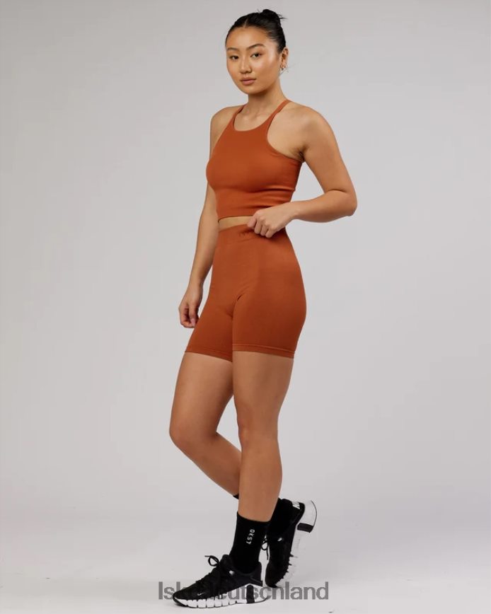 Frauen LSKD Minimales, nahtloses, geripptes Tanktop – kastanienbraun Bekleidung VD2NLV202