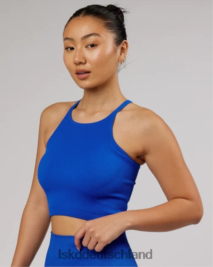 Frauen LSKD Minimales, nahtloses, geripptes Tanktop – kräftiges Blau Bekleidung VD2NLV201