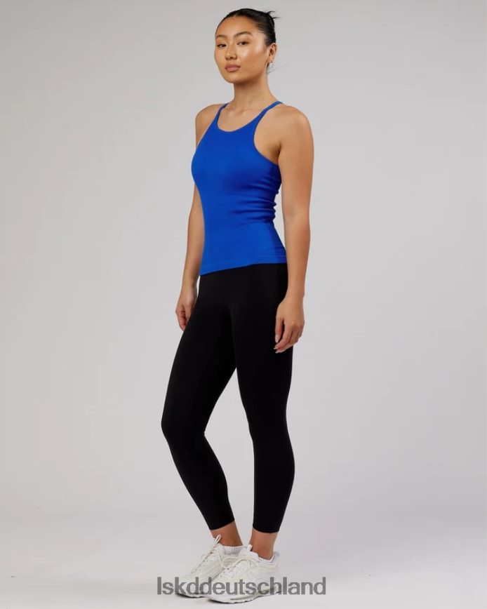 Frauen LSKD Minimales, nahtloses, geripptes Tanktop – kräftiges Blau Bekleidung VD2NLV211