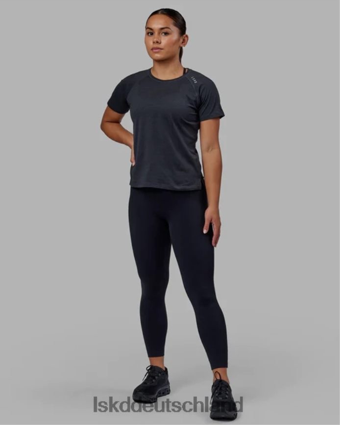 Frauen LSKD Perform Vapourflx T-Shirt – Schwarz meliert Bekleidung VD2NLV234