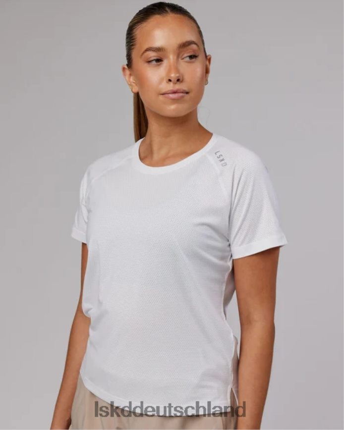 Frauen LSKD Perform Vapourflx T-Shirt – weiß meliert Bekleidung VD2NLV237