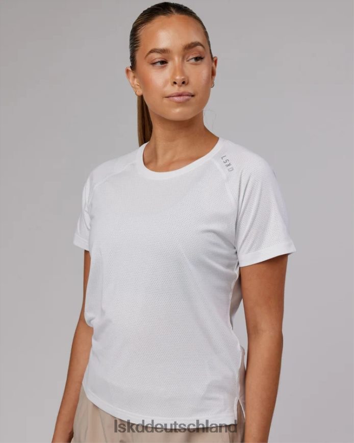 Frauen LSKD Perform Vapourflx T-Shirt – weiß meliert Bekleidung VD2NLV237