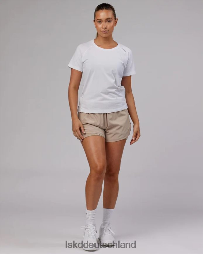 Frauen LSKD Perform Vapourflx T-Shirt – weiß meliert Bekleidung VD2NLV237
