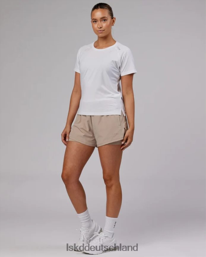 Frauen LSKD Perform Vapourflx T-Shirt – weiß meliert Bekleidung VD2NLV237