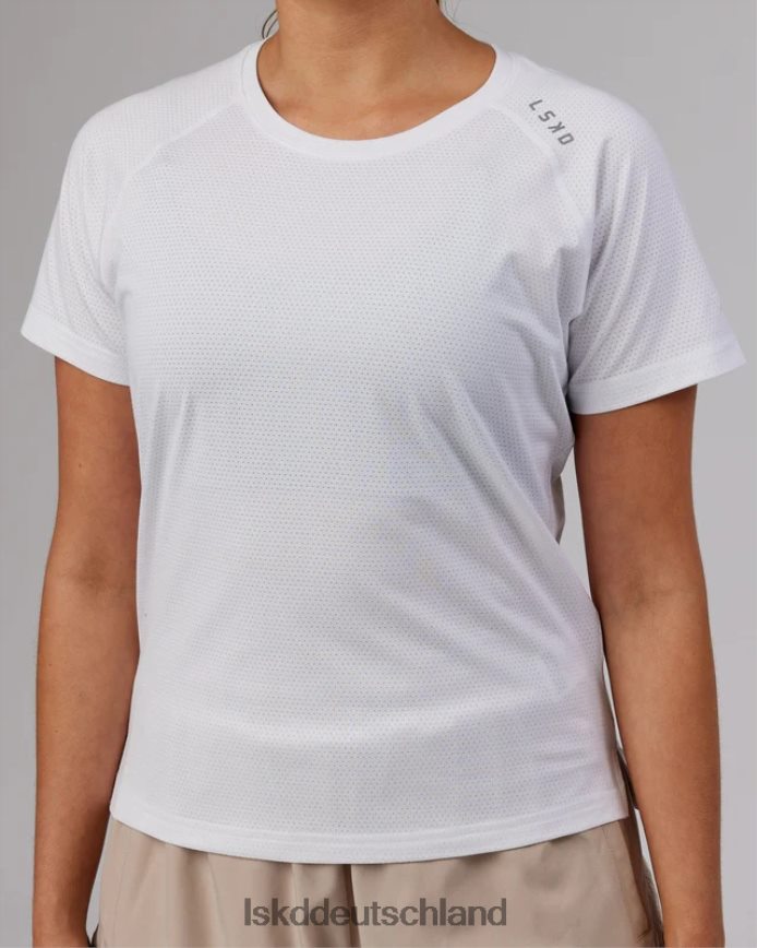 Frauen LSKD Perform Vapourflx T-Shirt – weiß meliert Bekleidung VD2NLV237