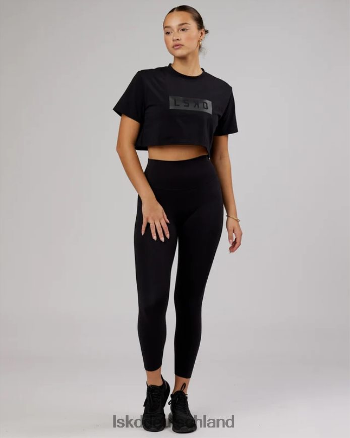 Frauen LSKD Rapid Flxdry kurzes T-Shirt – schwarz Bekleidung VD2NLV302