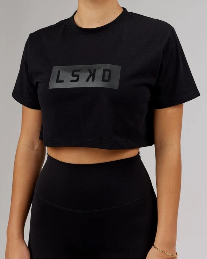 Frauen LSKD Rapid Flxdry kurzes T-Shirt – schwarz Bekleidung VD2NLV302