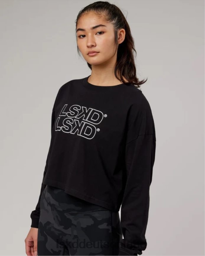 Frauen LSKD Stapelbares LS-T-Shirt – schwarz Bekleidung VD2NLV306