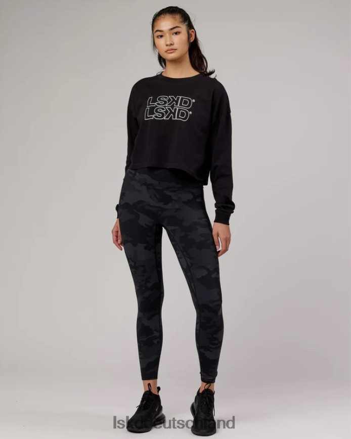 Frauen LSKD Stapelbares LS-T-Shirt – schwarz Bekleidung VD2NLV306