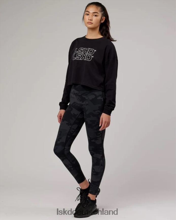 Frauen LSKD Stapelbares LS-T-Shirt – schwarz Bekleidung VD2NLV306