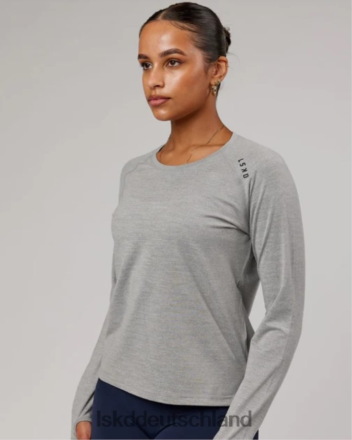 Frauen LSKD perform vapourflx ls tee – lt grey marl Bekleidung VD2NLV281