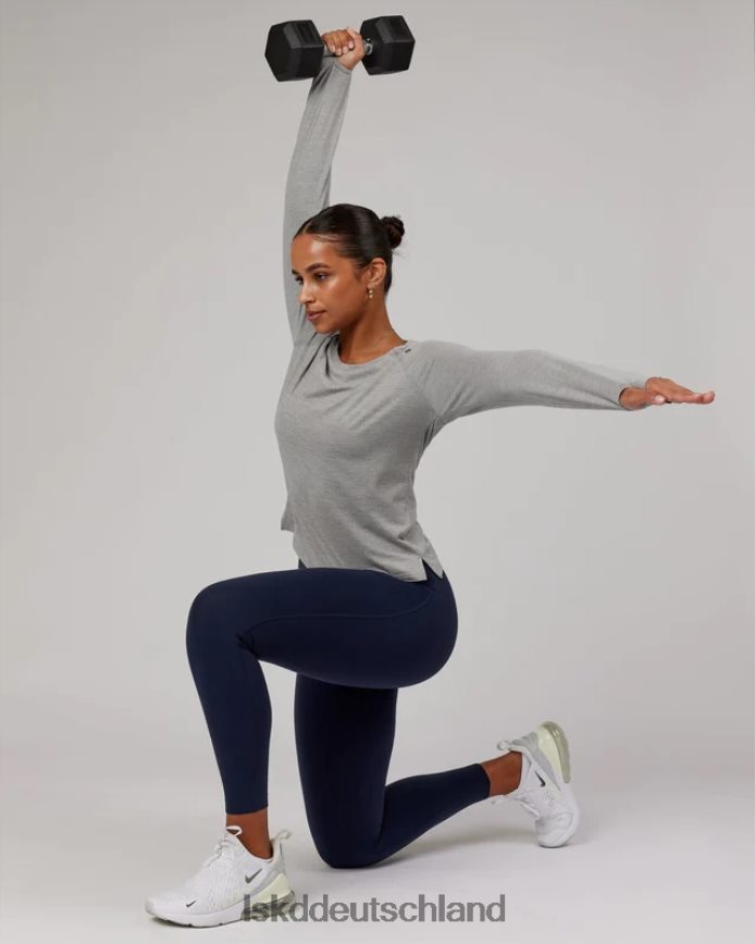 Frauen LSKD perform vapourflx ls tee – lt grey marl Bekleidung VD2NLV281