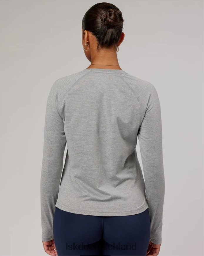 Frauen LSKD perform vapourflx ls tee – lt grey marl Bekleidung VD2NLV281