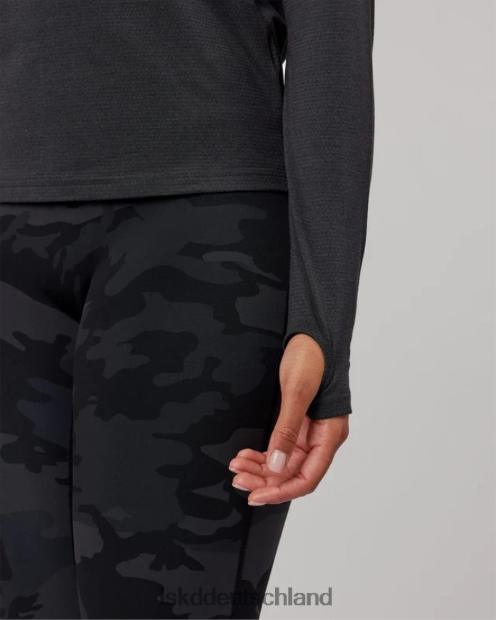 Frauen LSKD perform vapourflx ls tee – schwarz meliert Bekleidung VD2NLV283