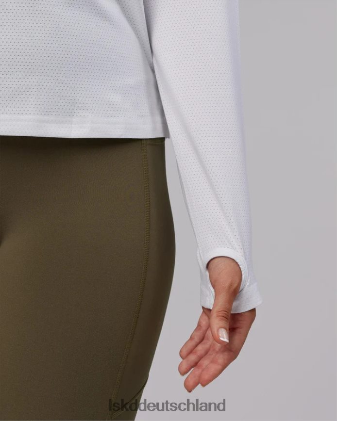 Frauen LSKD perform vapourflx ls tee – weiß meliert Bekleidung VD2NLV285