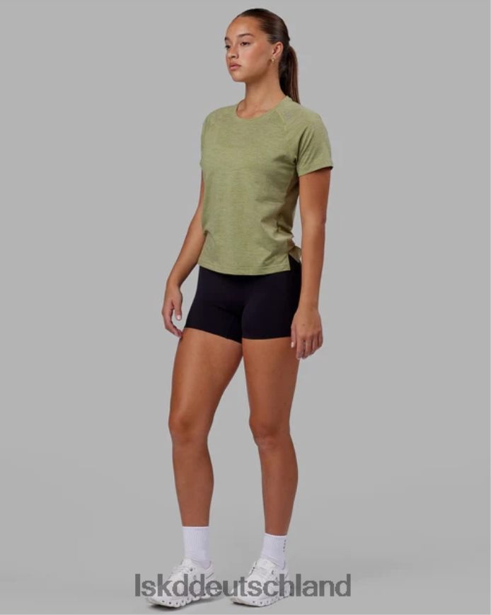 Frauen LSKD perform vapourflx tee - moss stone marl Bekleidung VD2NLV220