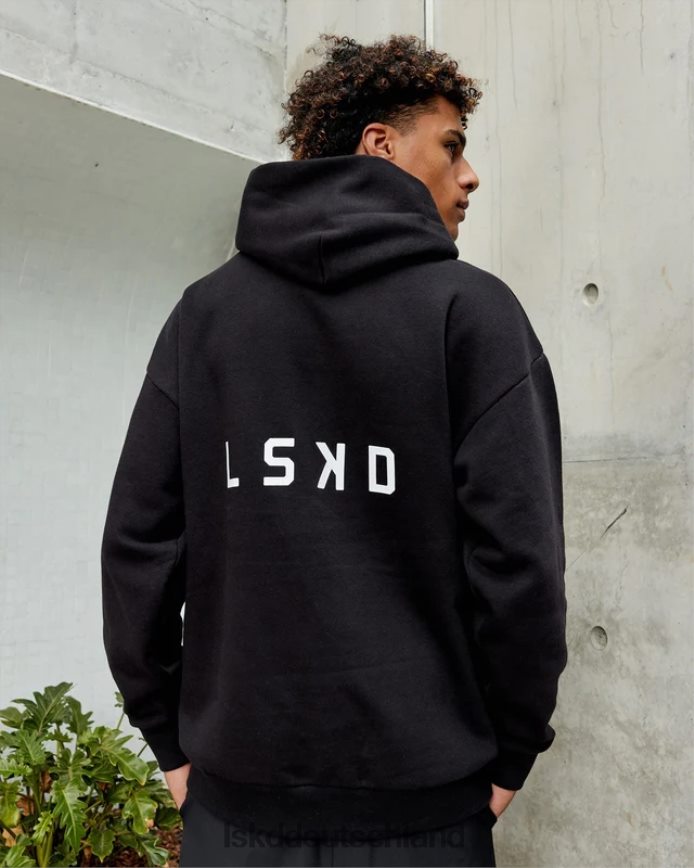 Männer LSKD Endeavor Kapuzenpullover in Übergröße – Schwarz Bekleidung VD2NLV1029