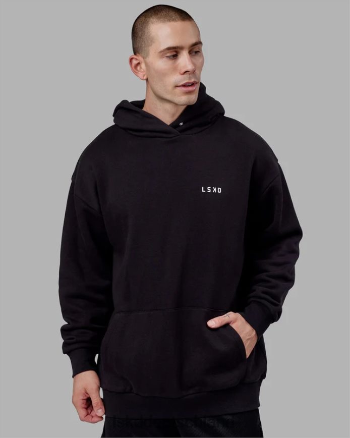 Männer LSKD Endeavor Kapuzenpullover in Übergröße – Schwarz Bekleidung VD2NLV1029