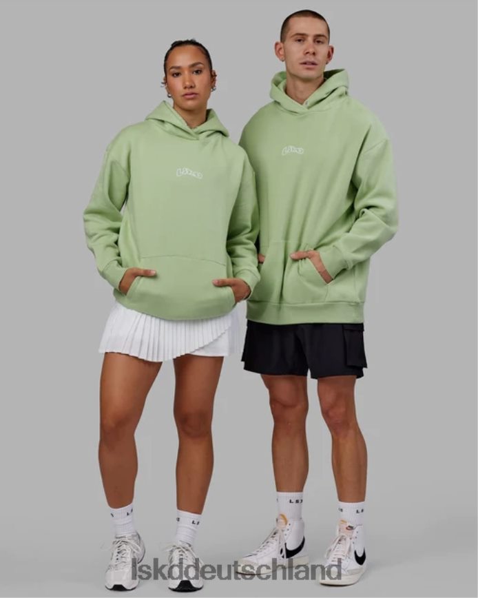 Männer LSKD Mad Happy Kapuzenpullover in Übergröße – grüne Abb Bekleidung VD2NLV1031