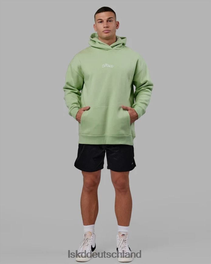 Männer LSKD Mad Happy Kapuzenpullover in Übergröße – grüne Abb Bekleidung VD2NLV1031
