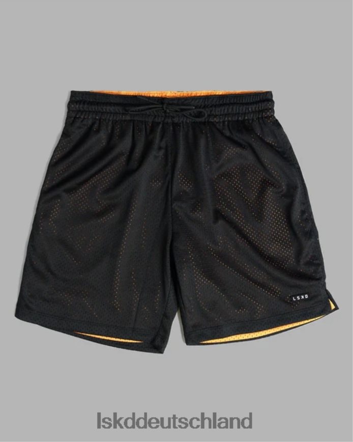 Männer LSKD Hyper wendbare Basketball-Shorts – Schwarz-Mandarine Bekleidung VD2NLV1095