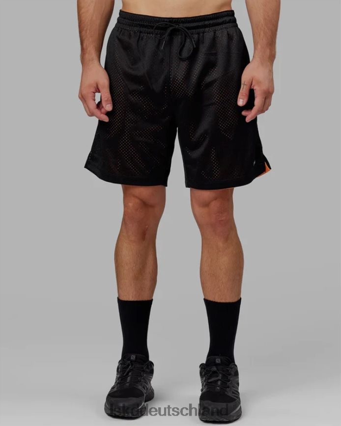 Männer LSKD Hyper wendbare Basketball-Shorts – Schwarz-Mandarine Bekleidung VD2NLV1095