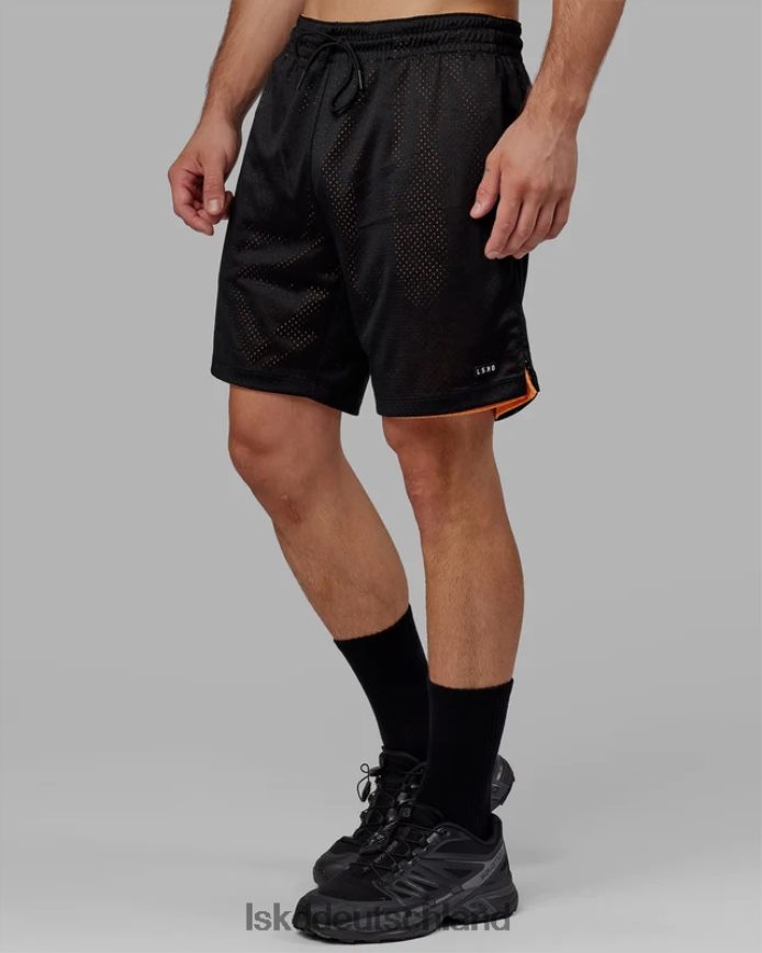 Männer LSKD Hyper wendbare Basketball-Shorts – Schwarz-Mandarine Bekleidung VD2NLV1095