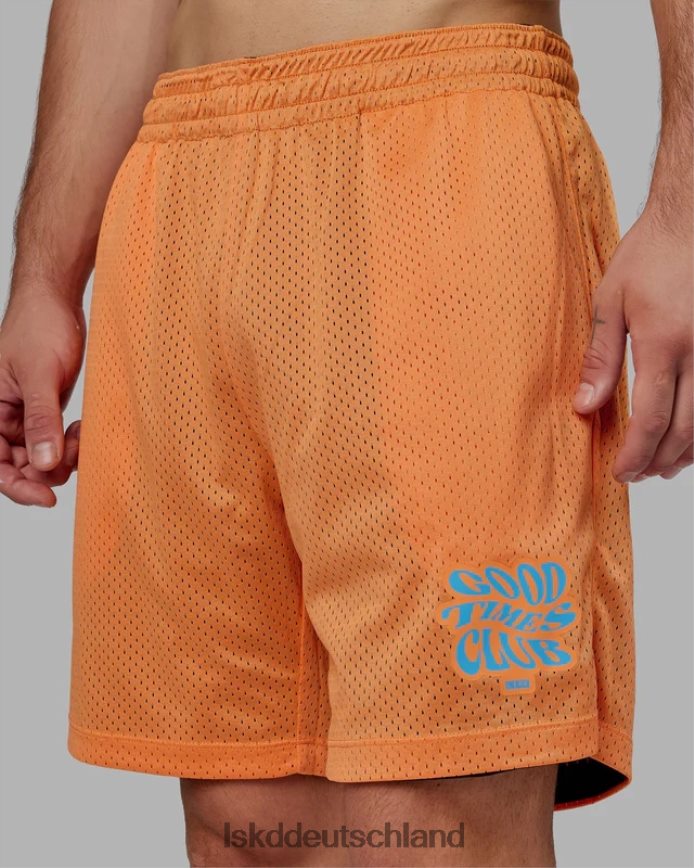 Männer LSKD Hyper wendbare Basketball-Shorts – Schwarz-Mandarine Bekleidung VD2NLV1095
