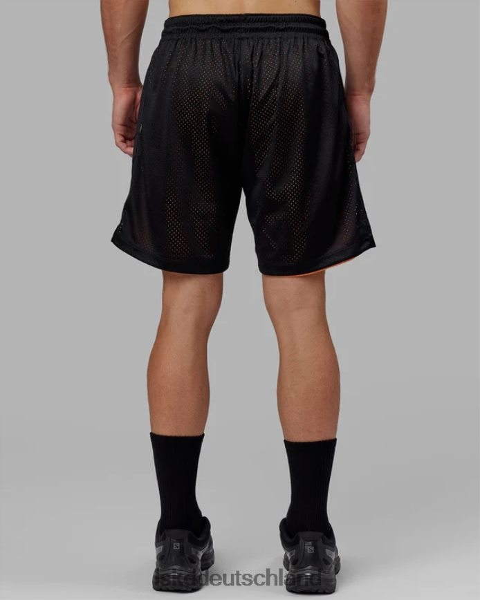 Männer LSKD Hyper wendbare Basketball-Shorts – Schwarz-Mandarine Bekleidung VD2NLV1095