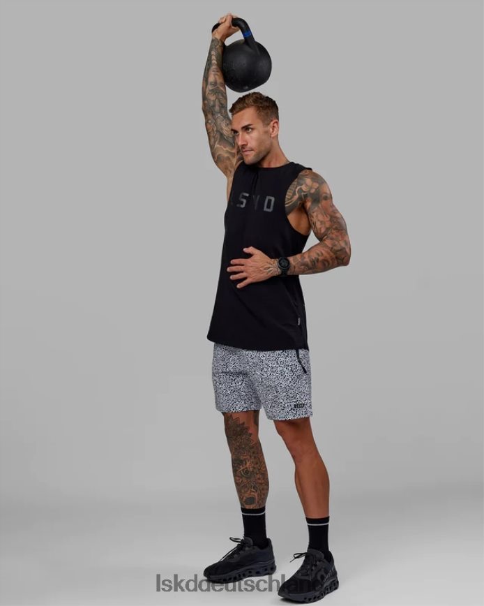 Männer LSKD Rep 7'' Performance Short – geflecktes Weiß-Schwarz Bekleidung VD2NLV1061