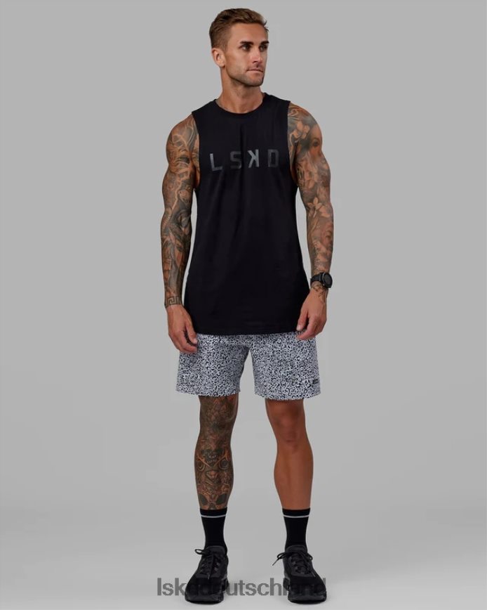 Männer LSKD Rep 7'' Performance Short – geflecktes Weiß-Schwarz Bekleidung VD2NLV1061