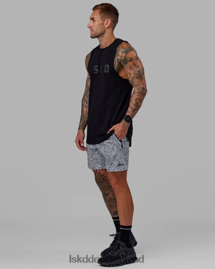 Männer LSKD Rep 7'' Performance Short – geflecktes Weiß-Schwarz Bekleidung VD2NLV1061