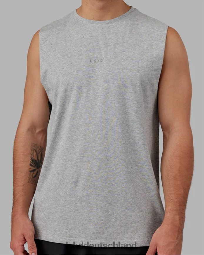 Männer LSKD Base flxcotton Tank – Hellgrau meliert Bekleidung VD2NLV995