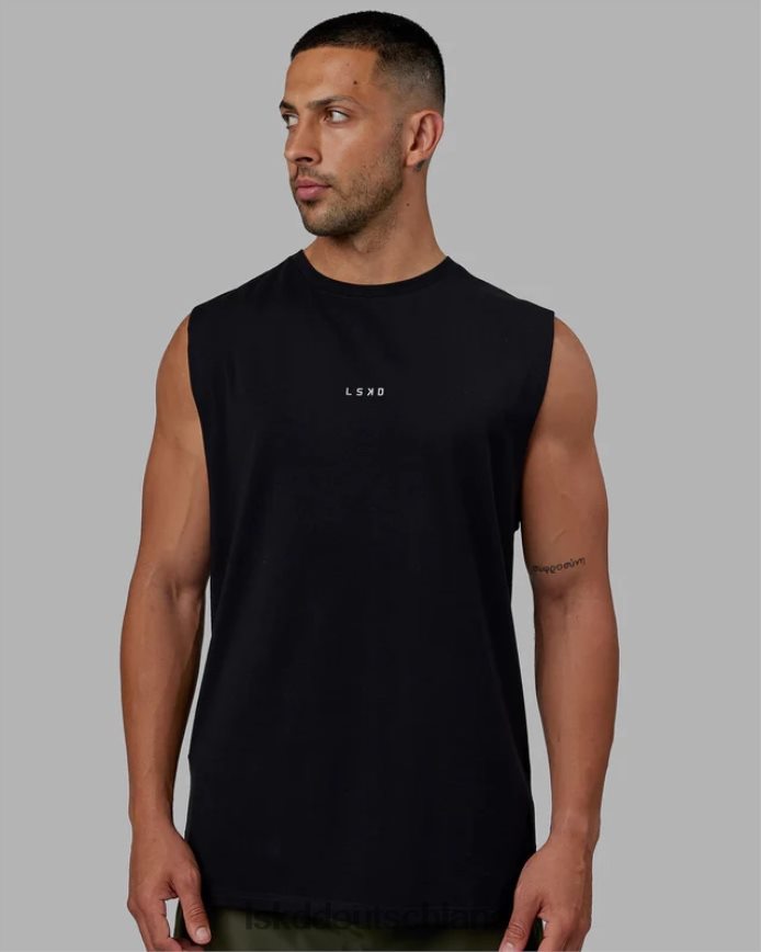 Männer LSKD Basis-Flxcotton-Tanktop – schwarz Bekleidung VD2NLV991