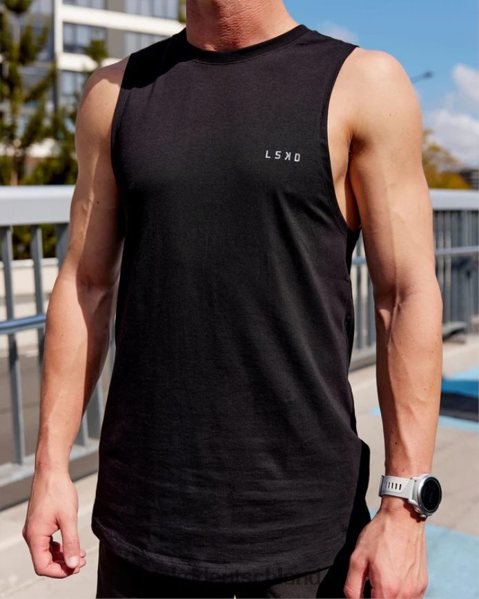Männer LSKD Deluxe-Pimaflx-Tanktop – Schwarz Bekleidung VD2NLV1010