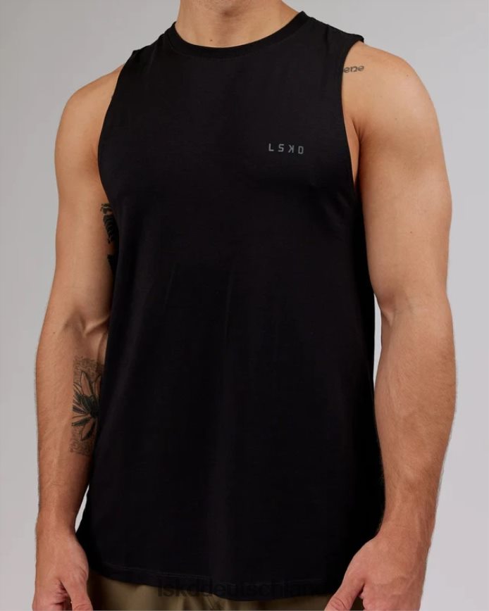 Männer LSKD Deluxe-Pimaflx-Tanktop – Schwarz Bekleidung VD2NLV1010