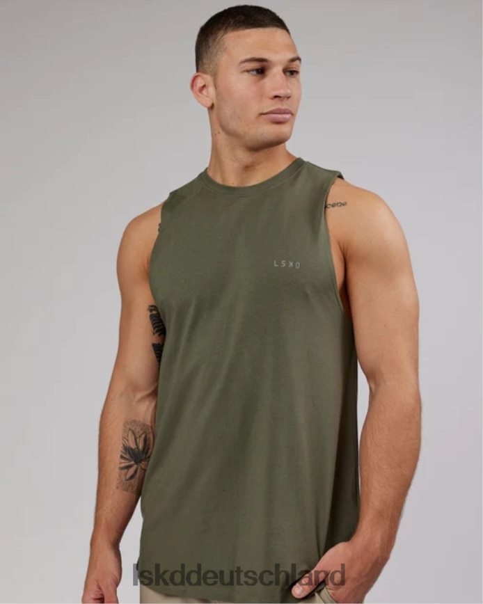 Männer LSKD Deluxe-Pimaflx-Tanktop – olivfarben Bekleidung VD2NLV1008