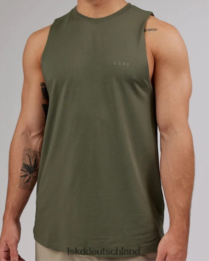 Männer LSKD Deluxe-Pimaflx-Tanktop – olivfarben Bekleidung VD2NLV1008