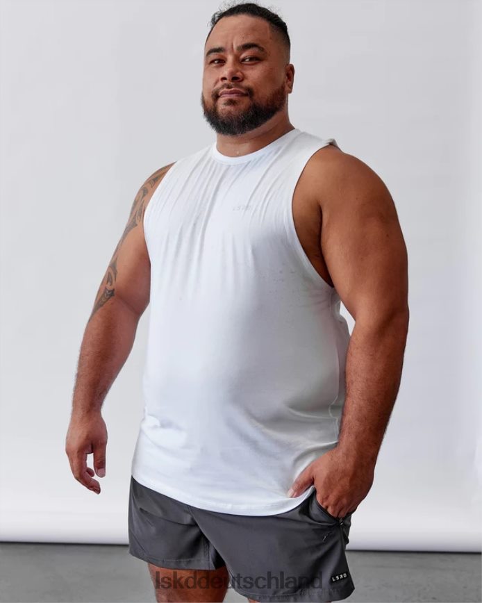 Männer LSKD Deluxe-Pimaflx-Tanktop – weiß Bekleidung VD2NLV1003
