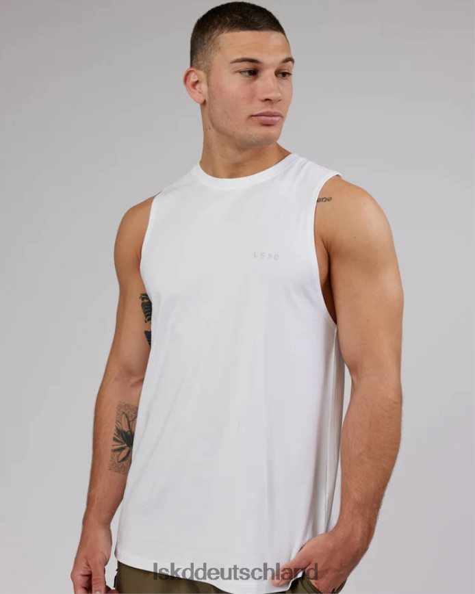 Männer LSKD Deluxe-Pimaflx-Tanktop – weiß Bekleidung VD2NLV1003