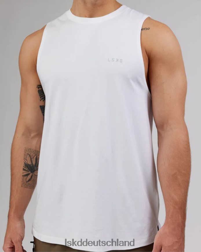 Männer LSKD Deluxe-Pimaflx-Tanktop – weiß Bekleidung VD2NLV1003