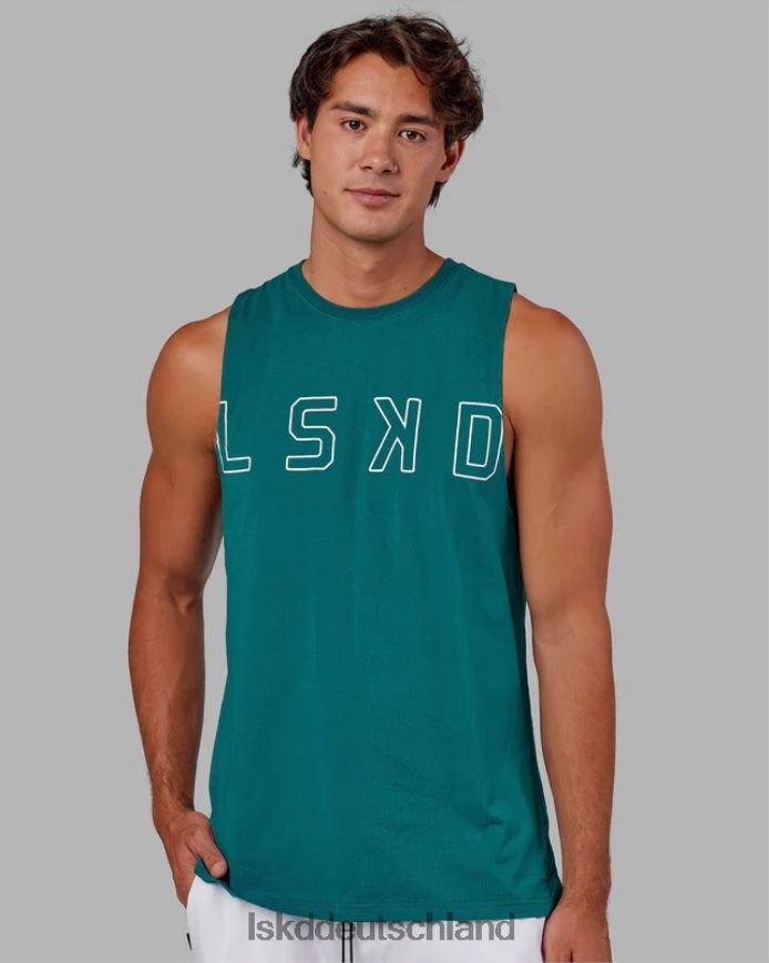 Männer LSKD Erweitern Sie das flxcotton Training Fit Tank – Deep Lake Bekleidung VD2NLV1004